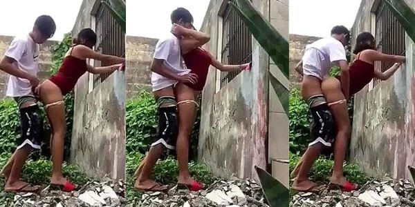 คลิป 18 คู่รักทางบ้าน พาสาวไปเอาท์ดอ ยืนเย็ดสดท่าหมาจนน้ำควยเเตกราดหี